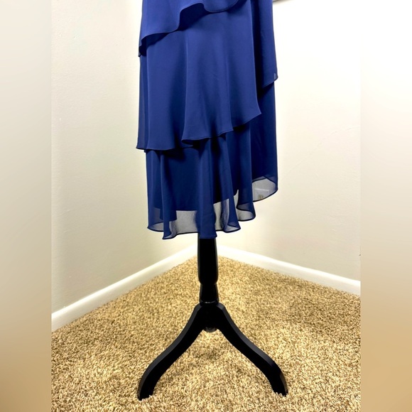 Rare Vintage JR Nites Dress -Navy Blue Ruffles, Size 14 - Excellent Condition - Picture 4 of 13